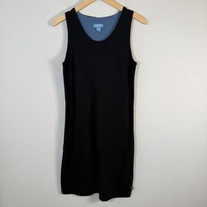 Horny Toad Sleeveless Tank Mini Dress Small Black Cotton Blend Minimalist Sporty
